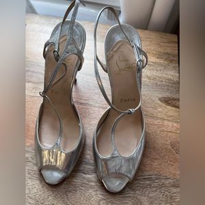 Christian Louboutin metallic leather heels size 39